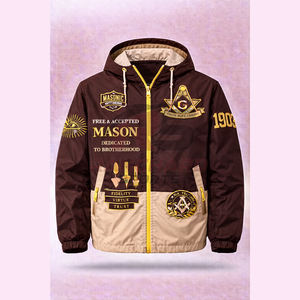 Chaqueta Cortavientos Masónica Personalizada, Ligera e Impermeable, con Logotipo Masónico Bordado, Fabricante OEM al por Mayor - Product Image 1