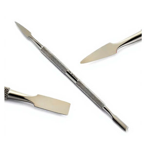 Pousse-cuticules et repousse-ongles professionnel, couteau plat long pour soins des ongles, nettoyeur d'ongles en acier inoxydable pour manucure et pédicure - Product Image 1