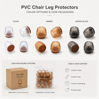 Embouts de pieds de chaise en PVC brun de 20 mm, embouts ronds pour pieds de table et de chaise