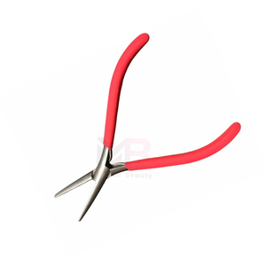 New Arrival Red Long-Handle Hair <b>Extension</b> <b>Micro</b> Rings Beads Opener Closer Pliers Hair <b>Extension</b> Tools - Product Image 3
