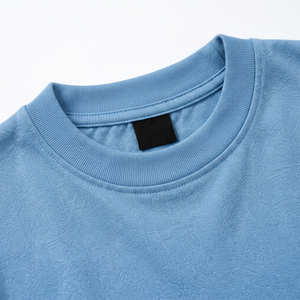 T-shirt surdimensionné bleu ciel pour homme, entièrement personnalisable, prix de gros - Product Image 4