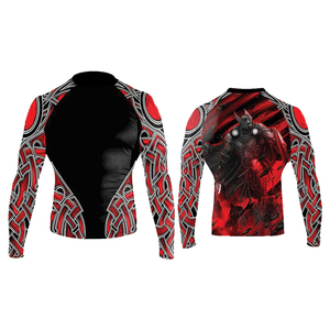 Customized LOGO Printing Custom Logo Rash Guard Suit Sublimation Printed Gym Surfing Diving Mma Bjj Rash Guard for Men - Product Image 2