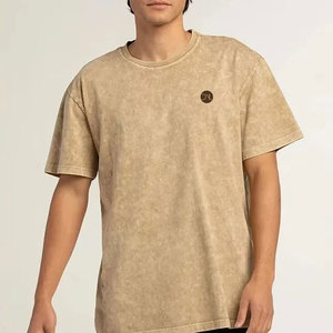 Camiseta Clásica de Alta Calidad con Lavado Ácido para Hombre, Diseño Inspirado en Lavado, Tacto Suave, Esencial para la Moda Casual de Verano - Product Image 2