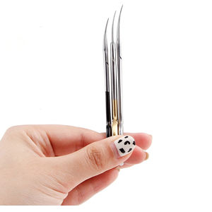 Ciseaux à cuticules professionnels en acier inoxydable à pointe incurvée pour manucure et pédicure, outil de suppression des peaux mortes - Product Image 2