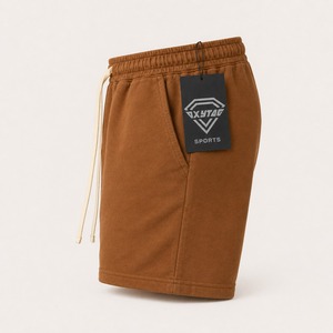 Custom High Quality Heavyweight Cotton <b>Fleece</b> <b>Shorts</b> Manufacturer Premium Blank Streetwear Relaxed Fit <b>Men</b> Gym Training Apparel - Product Image 4