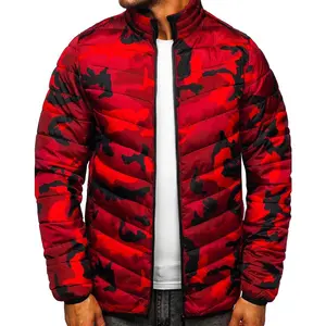 Gesublimeerd Jassen Heren Winddicht Gewatteerde Outdoor Wear Ski Sport Jas Camouflage Sublimatie Print Puffer Jassen