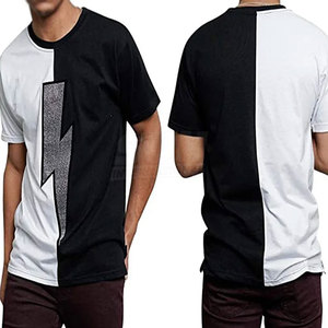 Camiseta de Último Diseño, Alta Calidad, 100% Algodón, Ecológica, de Secado Rápido, Transpirable, Cuello Redondo, Corte Holgado, con Pedrería, para Hombre, Ropa Casual - Product Image 6