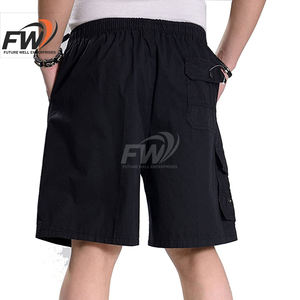 กางเกงขาสั้นคาร์โก้ผู้ชายสไตล์ยุโรปอเมริกัน ผ้าฝ้าย 100% ระบายอากาศได้ดี แห้งเร็ว เหมาะสำหรับฤดูร้อน สวมใส่สบาย ทรงหลวม ซิปหน้า - Product Image 2