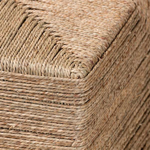 Table basse en herbe de mer naturelle DreamCraft, tissée à la main, meubles de salon du Vietnam - Product Image 1