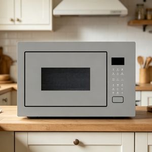 Four à <span class=keywords><strong>micro</strong></span>-ondes encastrable <span class=keywords><strong>gris</strong></span> moderne 27L avec commande tactile, fonction <span class=keywords><strong>grill</strong></span> et dégivrage pour cuisine de luxe - Product Image 6