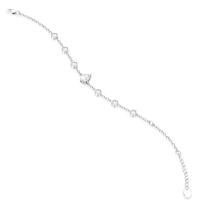 REYES Pulseras de Cadena con Diamantes Cultivados en Laboratorio Certificados por IGI para Mujer, Pulsera de Eslabones de Oro Blanco de 14K, Joyería de Regalo Personalizada - Product Image 3