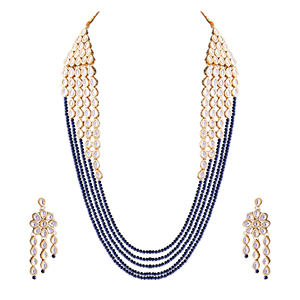 Conjunto de Joyería para Mujer Estilo Bohemio, Chapado en Oro Indio, Aleación Negra con Circones, Collar y Aretes para Compromiso, Boda o Fiesta - Product Image 2