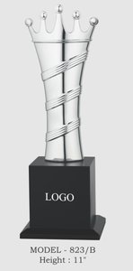 Metal Gold Plated Crown <b>Trophy</b> 11 Inch Engraved Wooden Black <b>Base</b> Eco-Friendly UV Printed Customizable Sports <b>Trophy</b> Model 823 - Product Image 5