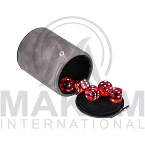 Wholesale Custom Board Game Set Original Leather Box <b>Dice</b> Cup With Dices Faux Leather <b>dice</b> cup - Product Image 3