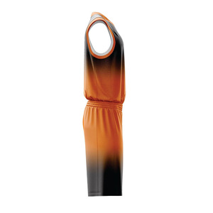Conjunto de Uniforme de Baloncesto Personalizado con Degradado Naranja y Negro, Sin Mangas, Cuello en V, Sublimado, de Secado Rápido, Uniforme Deportivo Unisex para Equipo - Product Image 6