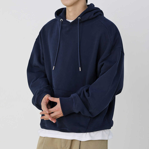 เสื้อฮู้ดดี้ผู้ชายเทรนดี้ หนา ปักลาย 3 มิติ สีพื้น สไตล์วินเทจ ลำลอง ทรงหลวม รับสกรีนโลโก้ ดีไซน์เรียบง่าย สำหรับฤดูใบไม้ผลิและฤดูใบไม้ร่วง - Product Image 5