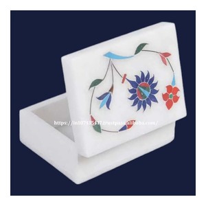 Nouvellement Top Collection Traditionnel Moderne Classique Design Blanc Marbre Incrustation Boîte Avec Nacre Pour Bijoux Cadeau Emballage Article - Product Image 1