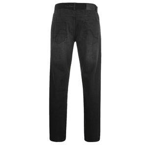 Jeans en denim premium pour hommes, taille haute, tricotés, écologiques, séchage rapide, délavage laser, coupe droite décontractée, usine de vêtements ODM États-Unis - Product Image 4