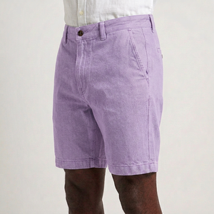 Shorts en jean personnalisés pour hommes, vente en gros, denim délavé foncé, coupe ample, streetwear de luxe, USA - Product Image 3