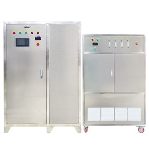 เครื่องกำเนิดโอโซนอุตสาหกรรมสำหรับบำบัดน้ำ 300 กรัม/ชม. 500 กรัม/ชม. 2000 กรัม/ชม. ระบบควบคุม PLC - Product Image 1