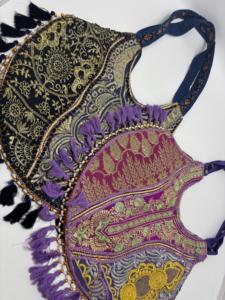 Handmade Recycled Patchwork Kantha Embroidered Fashion Lightweight Tote Bag Vintage Cotton Shoulder <b>Handbag</b> <b>Tassels</b> Boho Ethnic - Product Image 4