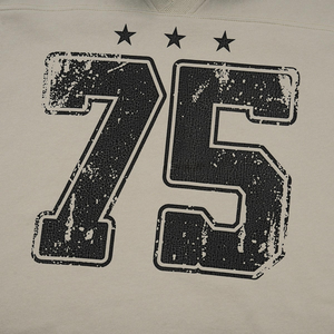 Boxy Fit Cotton V-neck Short Sleeve Letter Print T-shirts <b>Spray</b> Dyed Heavyweight <b>Moisture</b> Wicking Breathable Sublimation Blanks - Product Image 4