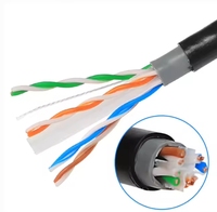 Câble réseau Cat6 étanche pour extérieur, 305 m, 4 paires UTP RJ45, 23 AWG, 24 AWG, cuivre et CCA, câble LAN Cat 6 pour Ethernet