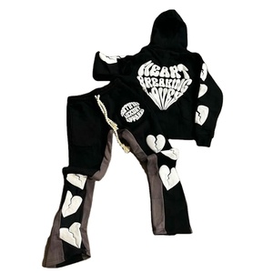 ชุดวิ่งเล่นซักกรดแบบวินเทจของผู้ชายชุดสตรีทแวร์แบบมีซิปมีฮู้ดแบบปักลาย - Product Image 2