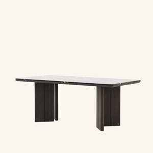 Juego de Mesa de Comedor Redonda Convertible Aurelia - Extensible y Ensamblada en Roble y Mármol para Uso en el Hogar, Oficina o Cocina - Product Image 3