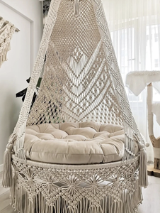 Silla Colgante de Macramé Hecha a Mano, Hamaca Boho, Decoración Interior y Exterior - Product Image 3