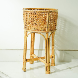 Tall rattan plant <b>stand</b> flower basket <b>pot</b> <b>stands</b> sustainable home decor accessory competitive price - Product Image 5