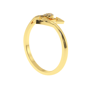 Anillo de Compromiso para Mujer Ajretail con Diamante Natural de 0.08ct, Corte Brillante Redondo, Oro de 14K, Color HI, Claridad VS-SI - Product Image 4