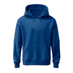 Sweat à capuche premium pour homme en molleton de coton 300g, motif uni, décontracté, avec poche kangourou, séchage rapide et respirant - Product Image 2