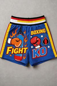Shorts de boxe respirants en polyester, personnalisables avec logo brodé ou sublimé, pour entraînement actif - Product Image 6