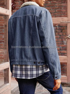 Vestes en jean classiques d'extérieur décontractées et à la mode pour hommes, nouveau dernier design, vente chaude au meilleur prix pour l'hiver - Product Image 2