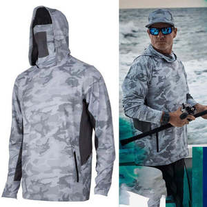 Conjunto de Ropa Interior Térmica de Camuflaje para Hombre, Transpirable, con Protección UV, Secado Rápido, Camisa de Pesca con Capucha, Pantalones Cortos y Gorra, 3 Piezas - Product Image 6