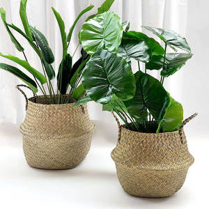 ตะกร้าหญ้าทะเลตกแต่งแบบเรียบง่ายทำด้วยมือของ zetilla - Product Image 6