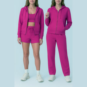 Traje Casual de Moda para Mujer 2026, Pantalones Cortos con Diseño de Paneles y Detalle de Botones, 100% Algodón, Tejido Grueso y Transpirable, Ropa Deportiva - Product Image 6