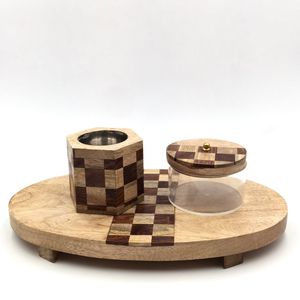 Hot Selling Sandalwood Bakhoor Burner Set with Tray Modern Design Tea & Candy Scent Home <b>Decor</b> - Product Image 4