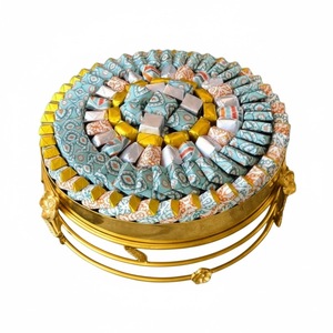 Wholesale Unique Fancy Gold Metal <b>Chocolate</b> Bowl With Stand For <b>Wedding</b> Parties Home Hotel Restaurant Events Factory Price - Product Image 2