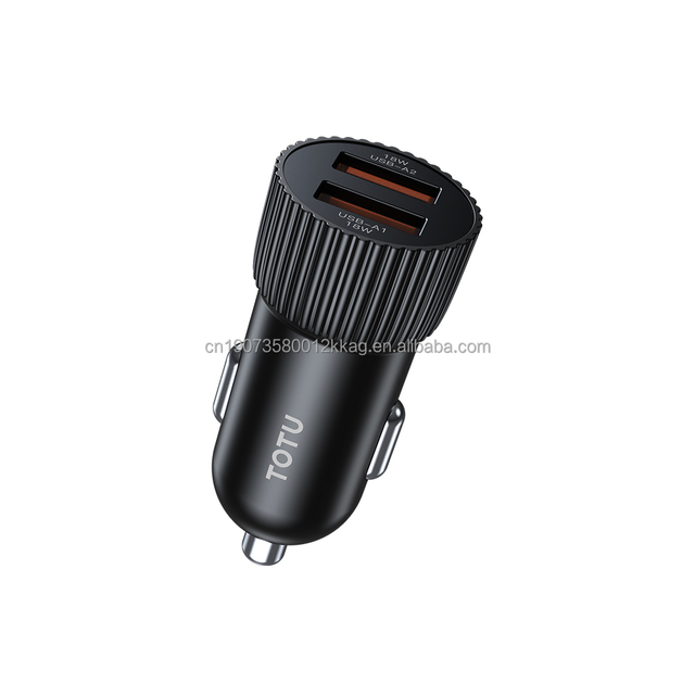 36W A+C Dual Port Fast Car Charger with Smart LED Indicator Simultaneous Charging for Phone and Device