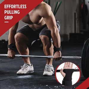<b>Weight</b> Lifting Wrist Support Straps Foldable Anti-slip Cowhide Leather Heavy Duty Grip <b>Training</b> PROFIT SPORTS Deadlift Pull Ups - Product Image 4