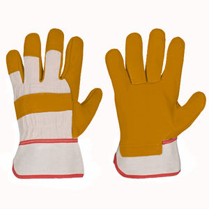 Gants de travail en cuir antidérapants à paume intégrale, manchette droite, usage général, double paume, pour jardinage 2026 - Product Image 2