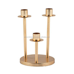 Candélabre en fil de fer en métal noir à cinq piliers Bougeoir décoratif en métal et en verre de haute vente - Product Image 6