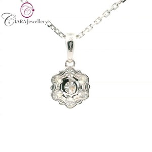 CIARA - Colgante con Diamantes Naturales Reales de 0.75ct G/VS en Oro Blanco Sólido de 18K - Regalo Moderno - Product Image 3