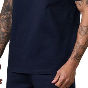 Men’s Navy Blue Graphic T Shirt Regular Fit Cotton Crew Neck Short Sleeve Casual Streetwear Breathable Printed Summer Tee - Product Image 4
