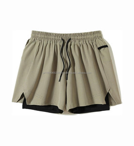 Pantalones cortos deportivos de secado rápido 2 en 1 para hombre, pantalones cortos para correr maratón con logotipo personalizado, pantalones cortos holgados transpirables para entrenamiento físico - Product Image 6