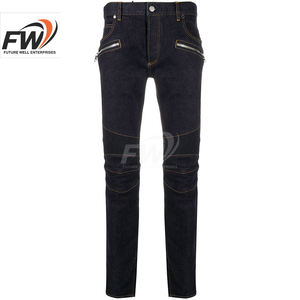 กางเกงยีนส์ผู้ชายสไตล์ไฮสตรีทแบบสั่งทำพิเศษจากโรงงาน (OEM) คุณภาพสูง ทรงสลิมตรง พิมพ์ลาย ผ้าเดนิมบาง ทรงหลวม ขาดๆ แบบลำลอง - Product Image 1