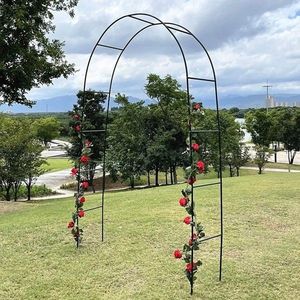 7 8\" H X 4 5\" W Adjustable Black Metal Garden Arch Trellis Fencing & Gates for Garden Climbing Plants Support - Product Image 6