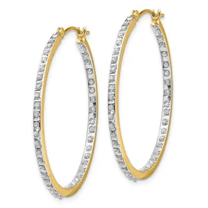 Round Diamond Hinged Hoop <b>Earrings</b> 14K Yellow Gold Women <b>Fine</b> Jewelry Classic Gift - Product Image 4